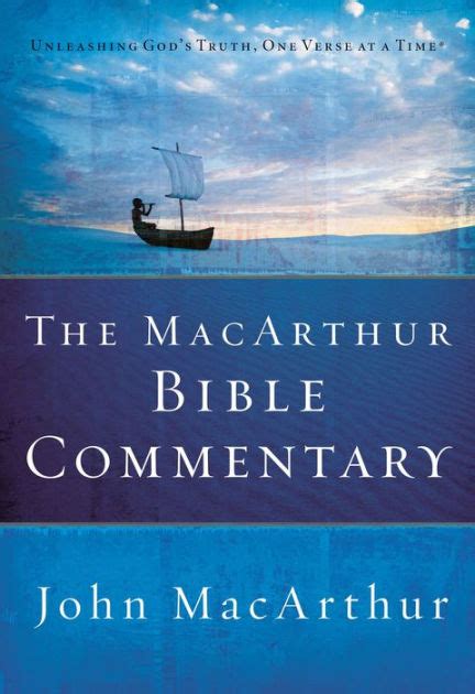 This one-volume commentary on the entire Bible from one of America's foremost Bible expositors offers instead a minilibrary of understandable resources designed to convey the Bible's overarching message with historical and theological clarity. Pastor and teacher John MacArthur covers the complete Bible--every passage of the Old and New ... 